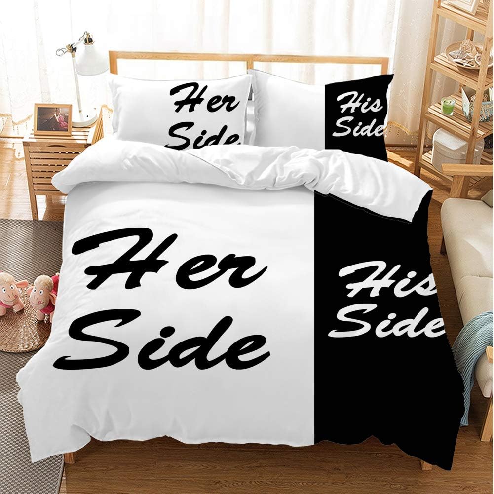 Funny Bedding Set Her Side And His Side Duvet Covers