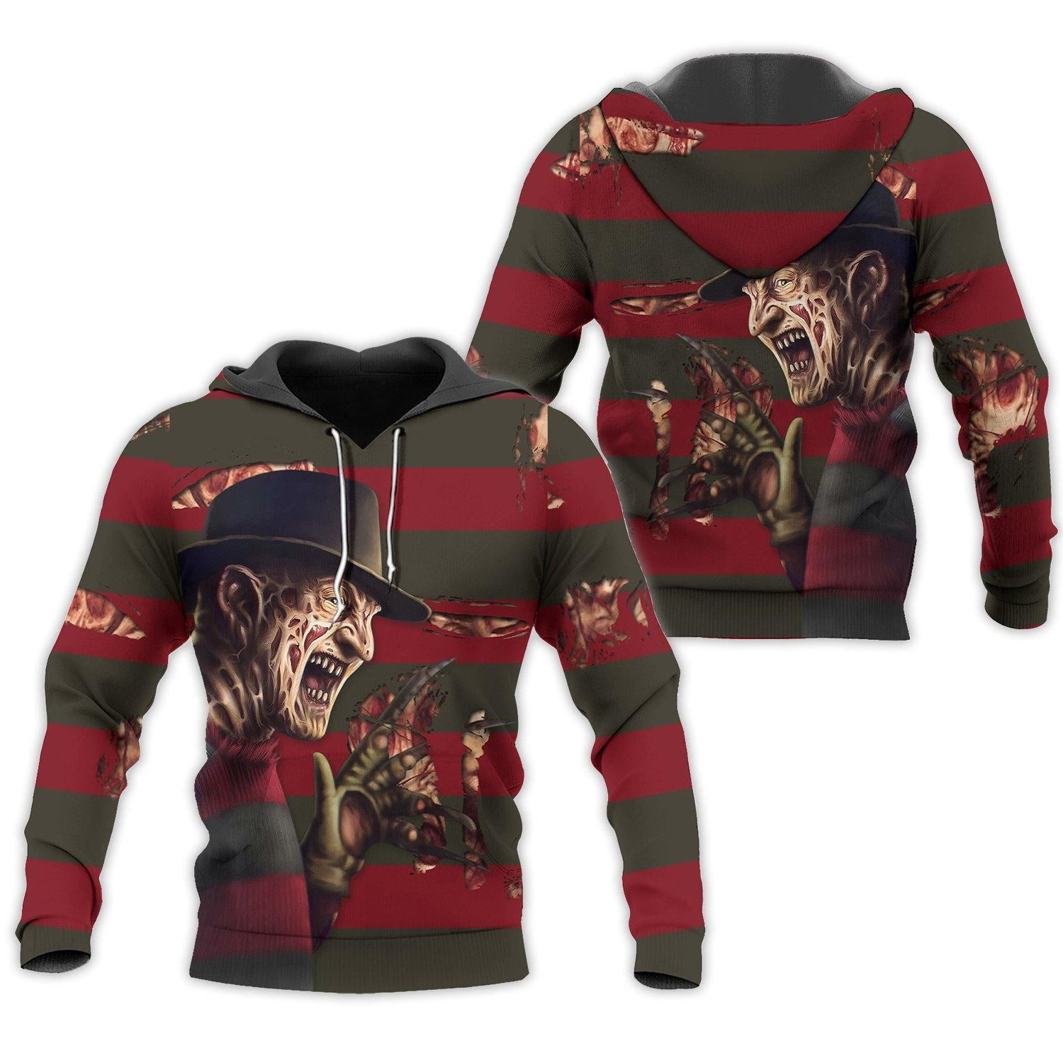 Halloween Freddy Krueger Hoodie, Gift For Fan 3d All Over Print Shirt Hoodie