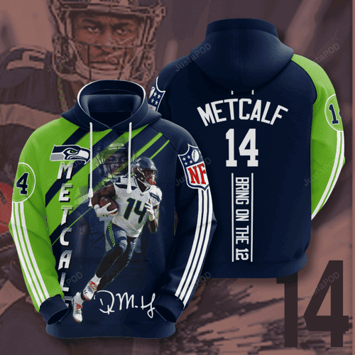 Seattle Seahawks DK Metcalf 3D All Over Print Hoodie & Zip Hoodie