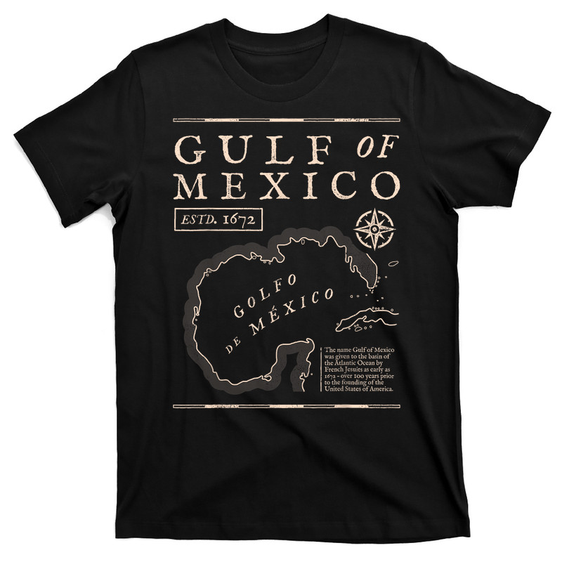 Gulf Of Mexico 1672 Historic Map T-shirt