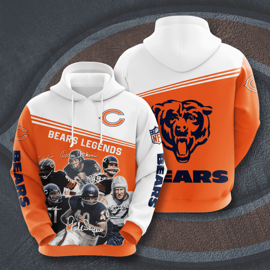 Chicago Bears Legends 3D All Over Print Hoodie & Zip Hoodie