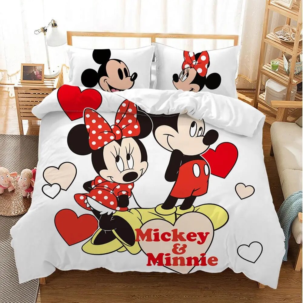 Minnie Bedding Set DN MM And Minnie Shy Couple Duvet Covers