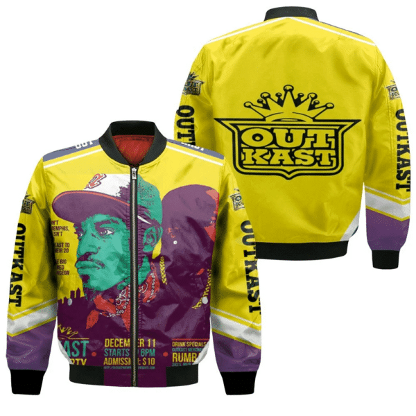 Outkast Watch Party Graffiti Style Bomber Jacket 283