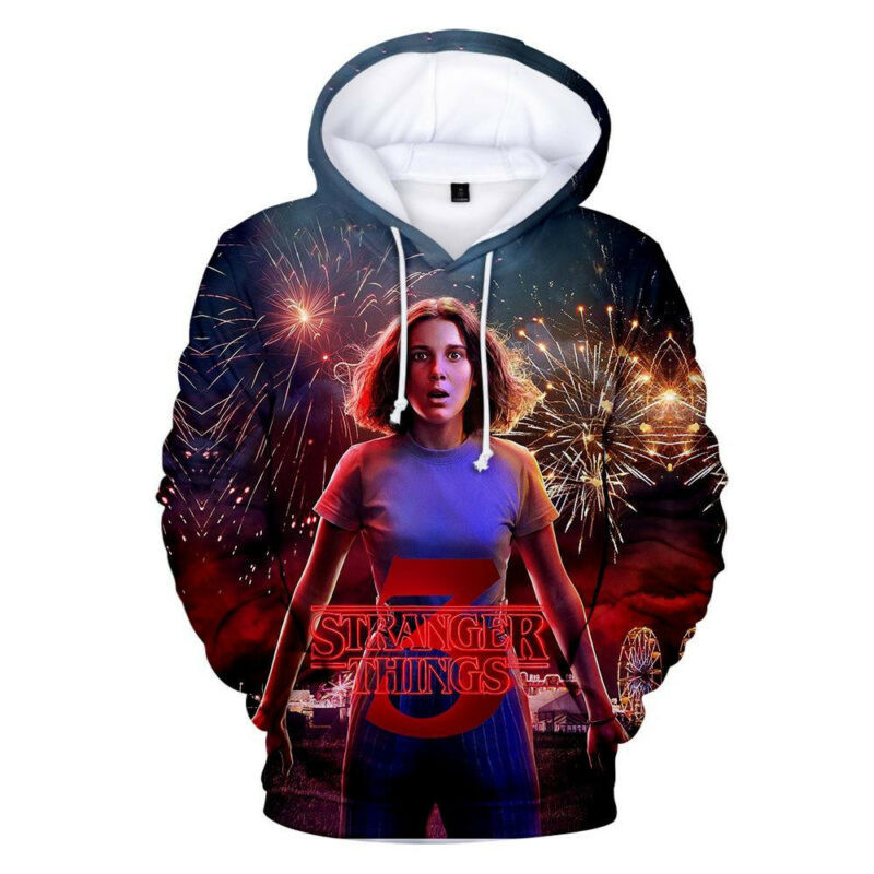 New Fashion Stranger Things Season 3 3d Printed Anime Hoodie Hip Hop Streetwear Hooded