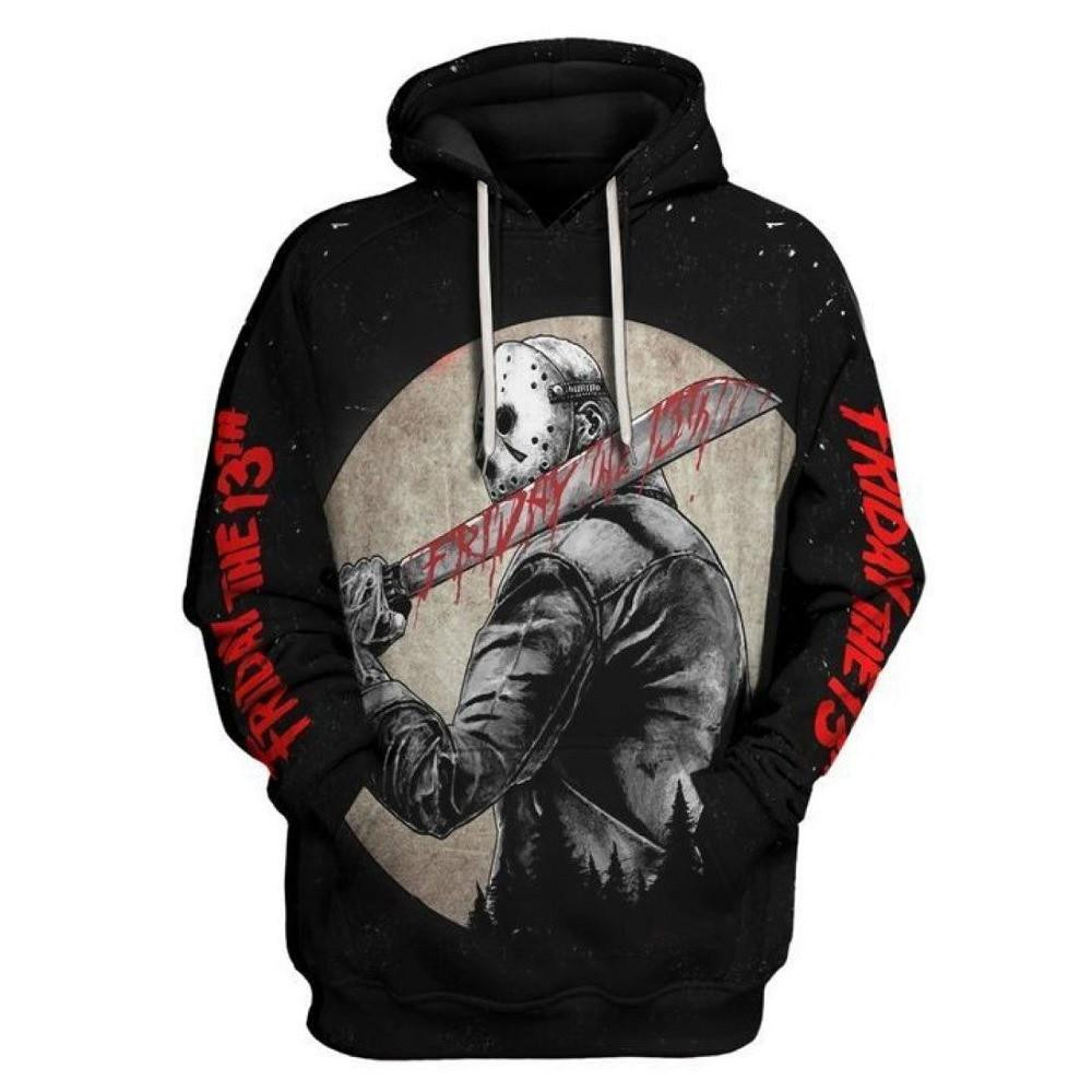 Jason Voorhees With Knife Friday The 13th All Over Print Hoodie