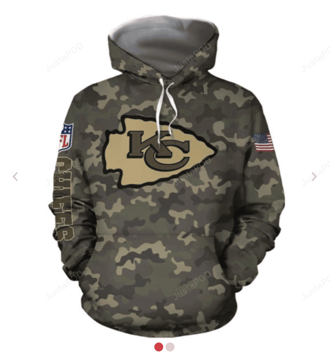 Kansas City Chiefs Camo 3D All Over Print Hoodie & Zip Hoodie