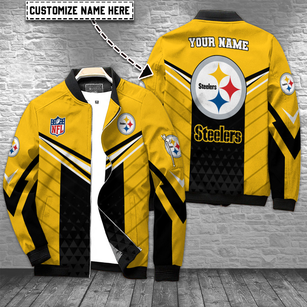 Pittsburgh Steelers Personalized Bomber Jacket BG947