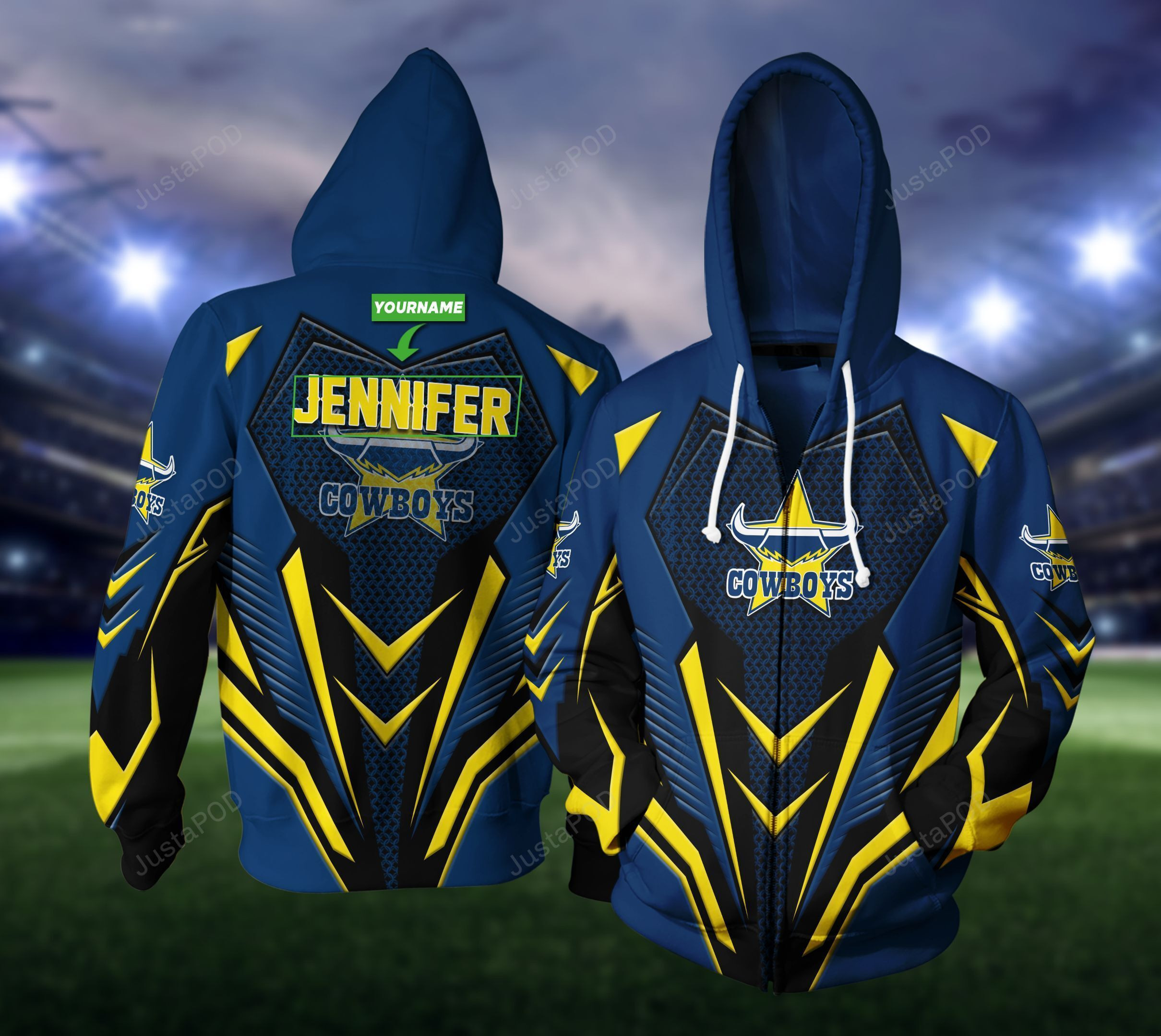 Personalized North Queensland Cowboys 3D All Over Print Hoodie & Zip Hoodie