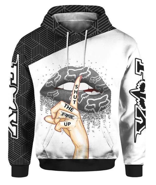 Shut The Fox Up Shhh Fox Racing Lips 3D All Over Print Hoodie & Zip Hoodie