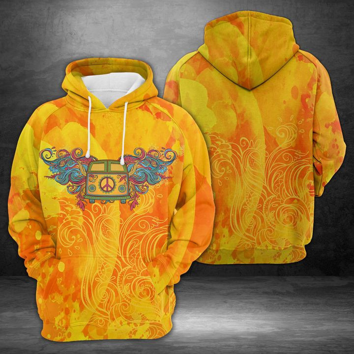Colorful Hippie Bus 3D All Over Print Hoodie & Zip Hoodie