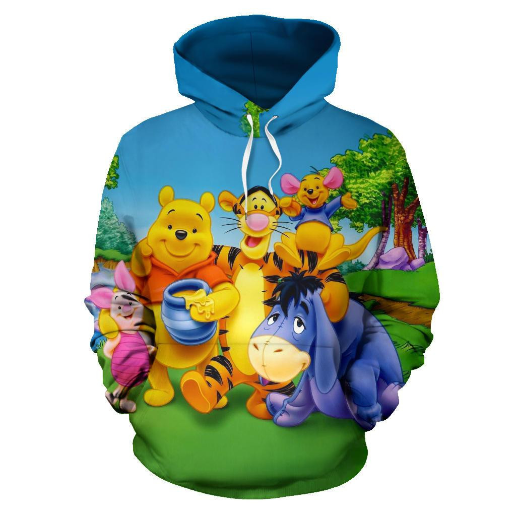 Pooh 3D All Over Print Hoodie & Zip Hoodie