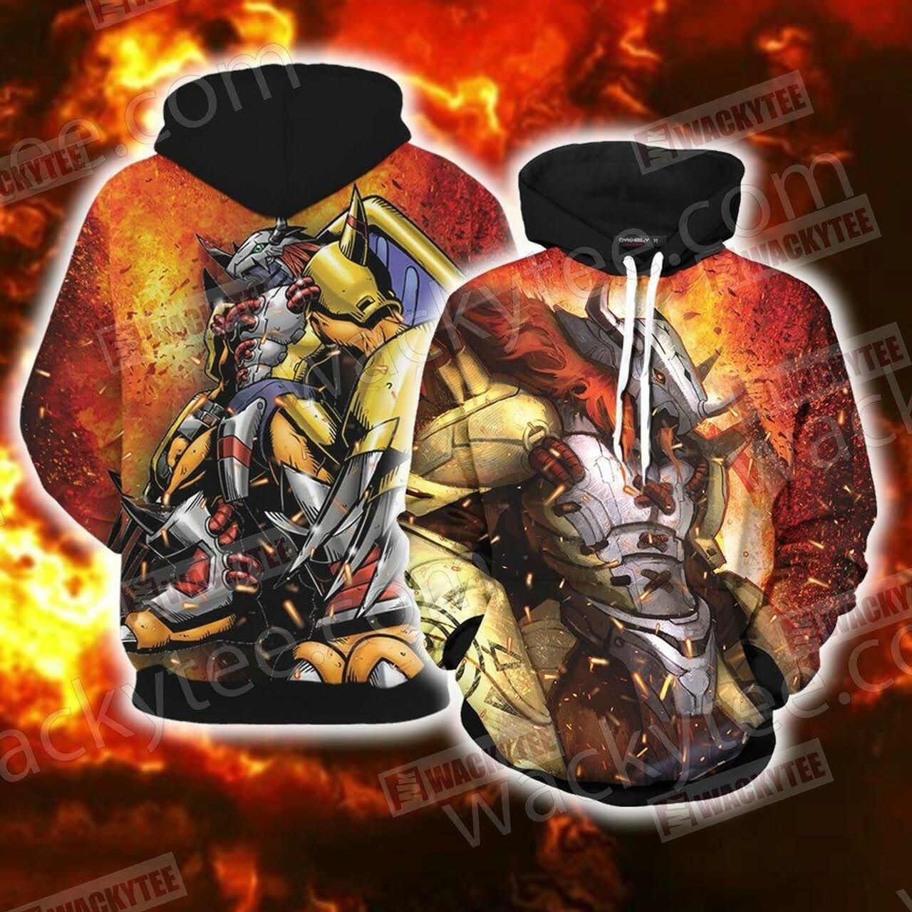 Digimon Wargreymon Unisex 3D All Over Print Hoodie & Zip Hoodie