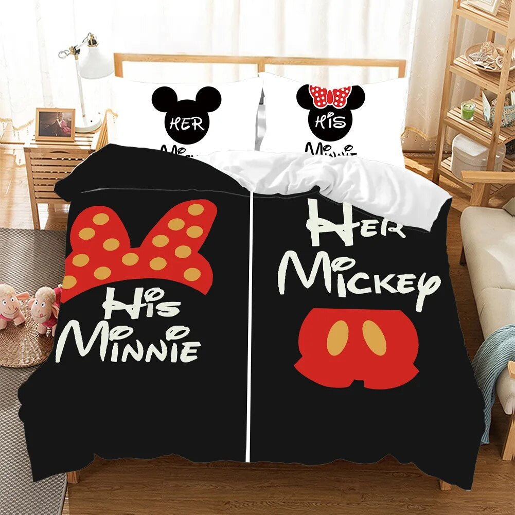 Minnie Bedding Set DN His Minnie Her MM Couple Duvet Covers