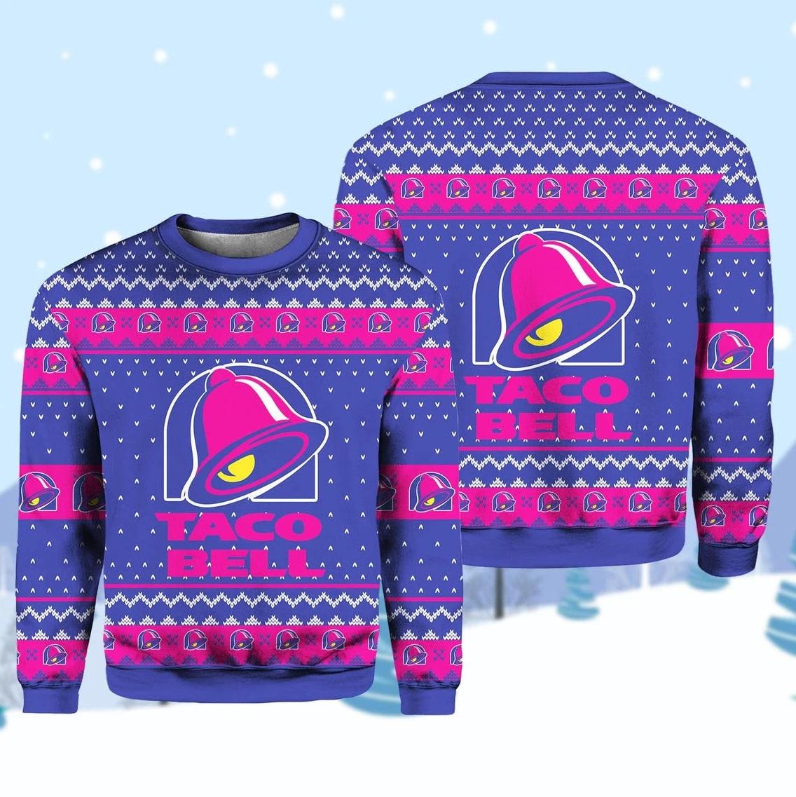 Taco Bell Junk Food Ugly Christmas Sweater