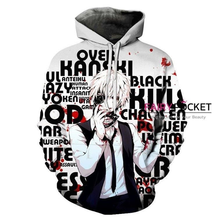 Tokyo Ghoul Ken Kaneki 3D All Over Print Hoodie & Zip Hoodie