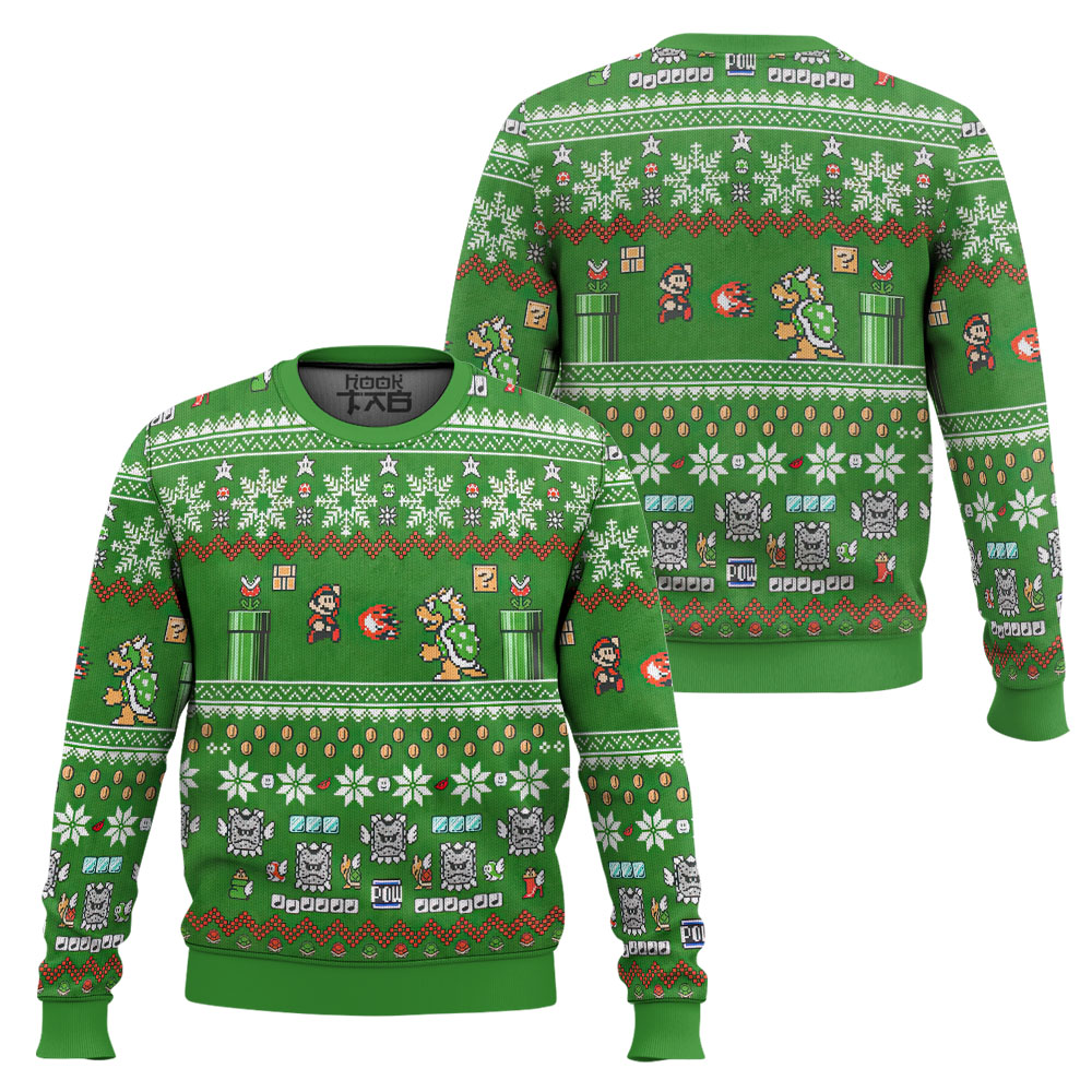 3D Super Mario Ugly Christmas Sweater