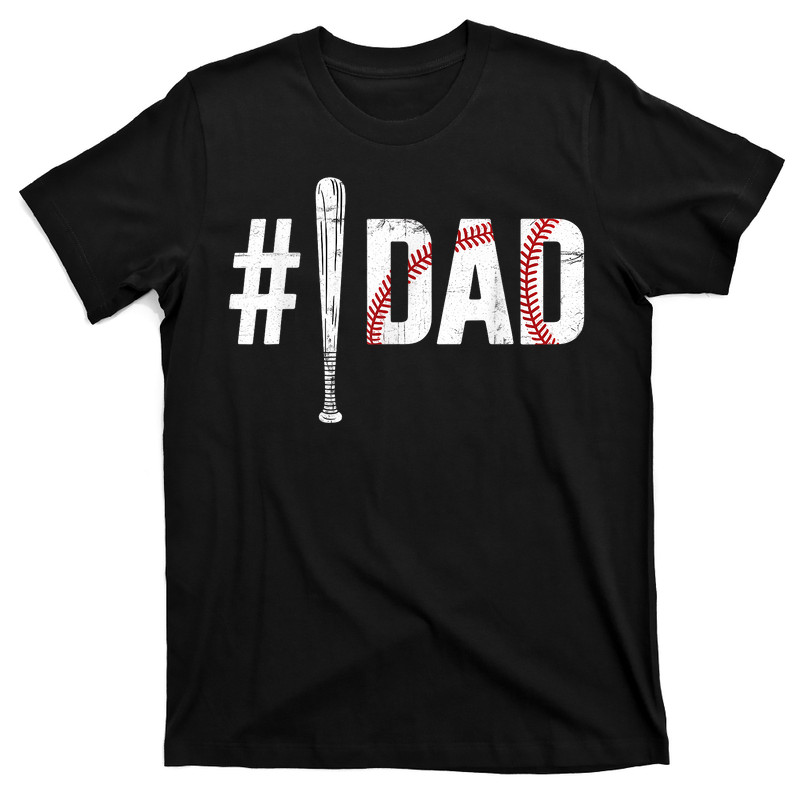 Number One Baseball Dad T-Shirt