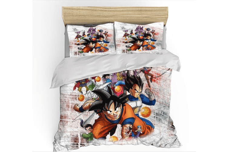 Dragon Ball Bedding Set Goku Vegeta Beerus Sama Graphic Duvet Covers