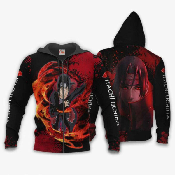 Uchiha Itachi Naruto Anime 2k965 Cartoon 3d Hoodie Zip Hoodie 2176