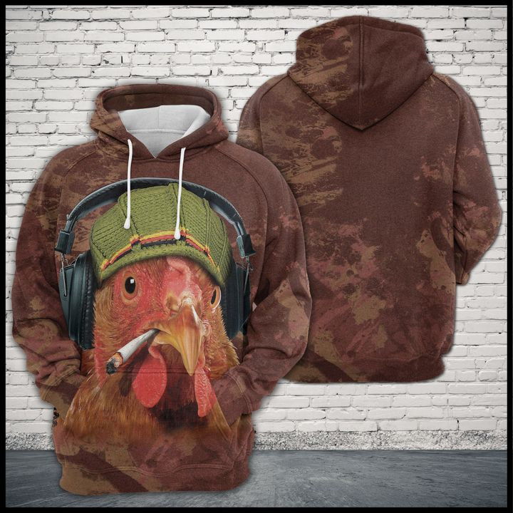 Rooster Cool 3D All Over Print Hoodie & Zip Hoodie
