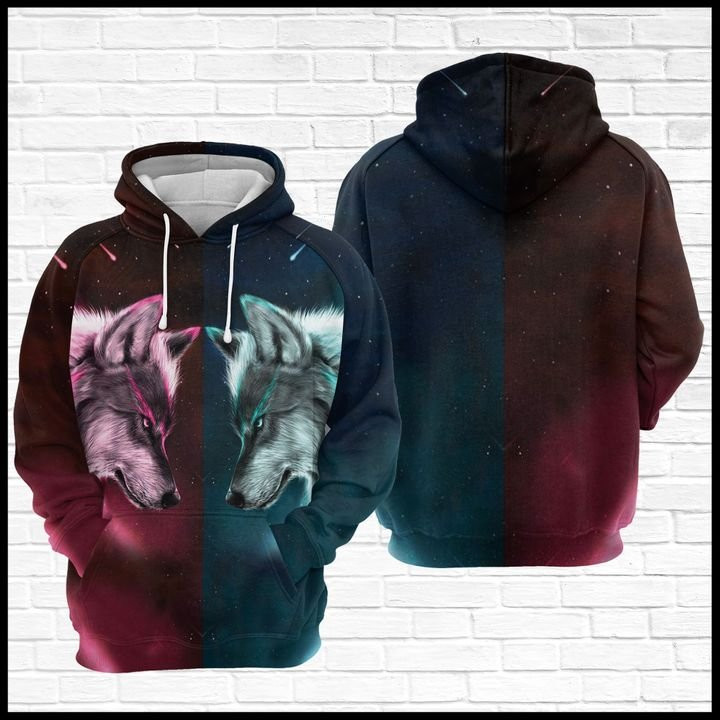 Wolf Galaxy 3D All Over Print Hoodie & Zip Hoodie