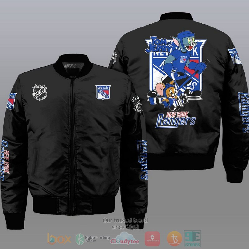 New York Rangers Tom And Jerry Bomber Jacket