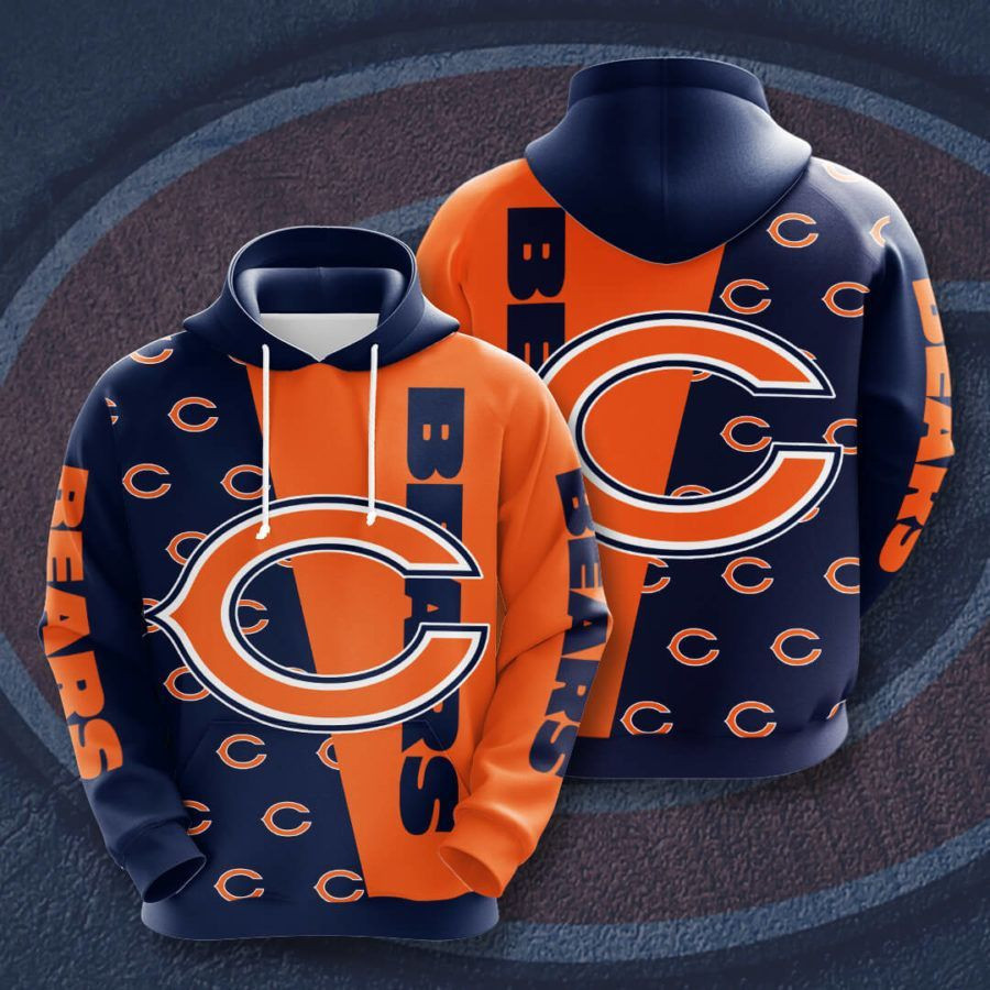 Chicago Bears 3D All Over Print Hoodie & Zip Hoodie