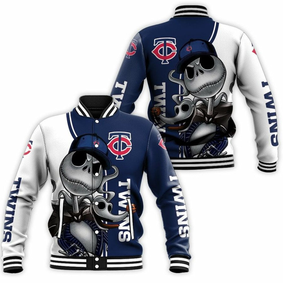 Milwaukee Brewers Skellington And Zero Baseball Jacket