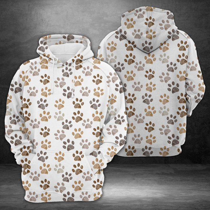 Cute Dog Paws 3D All Over Print Hoodie & Zip Hoodie
