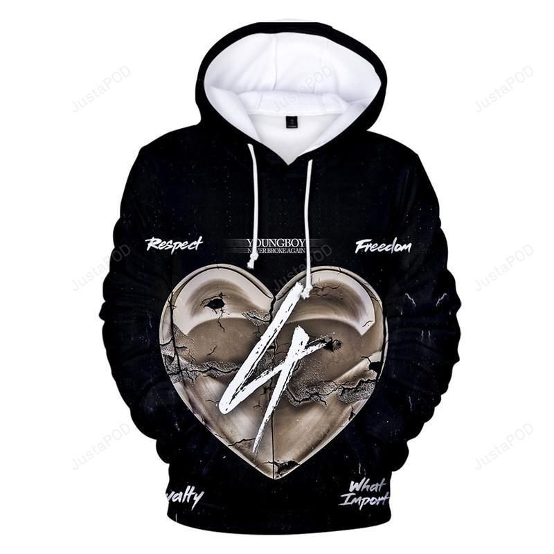 YoungBoy Printed 3D All Over Print Hoodie & Zip Hoodie