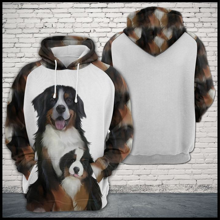 Bernese Mountain Dog Family 3D All Over Print Hoodie & Zip Hoodie