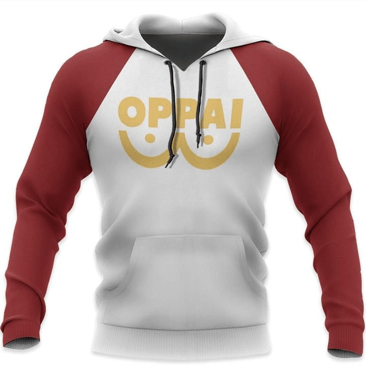 Oppai Saitama One Punch Man 3d Hoodie Zip Hoodie