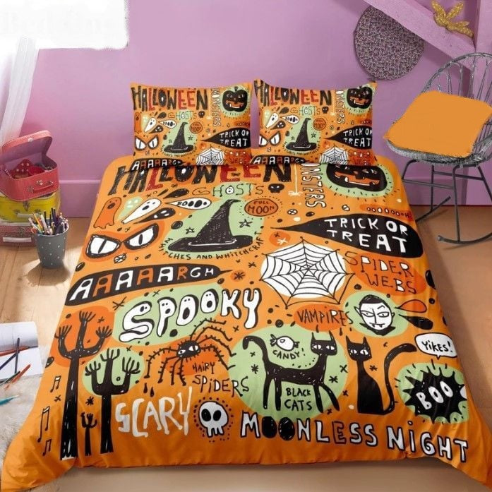 Halloween Bedding Set Scarry Moonless Night Halloween Duvet Covers