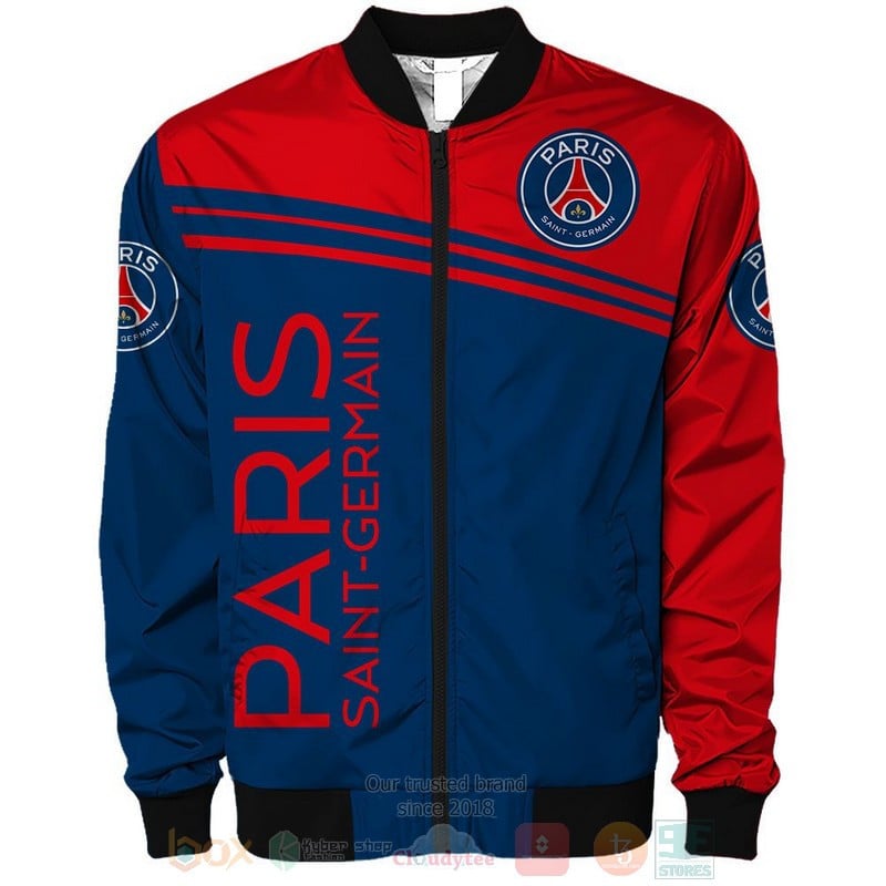 Paris Saint-Germain FC Blue Red Bomber Jacket V3