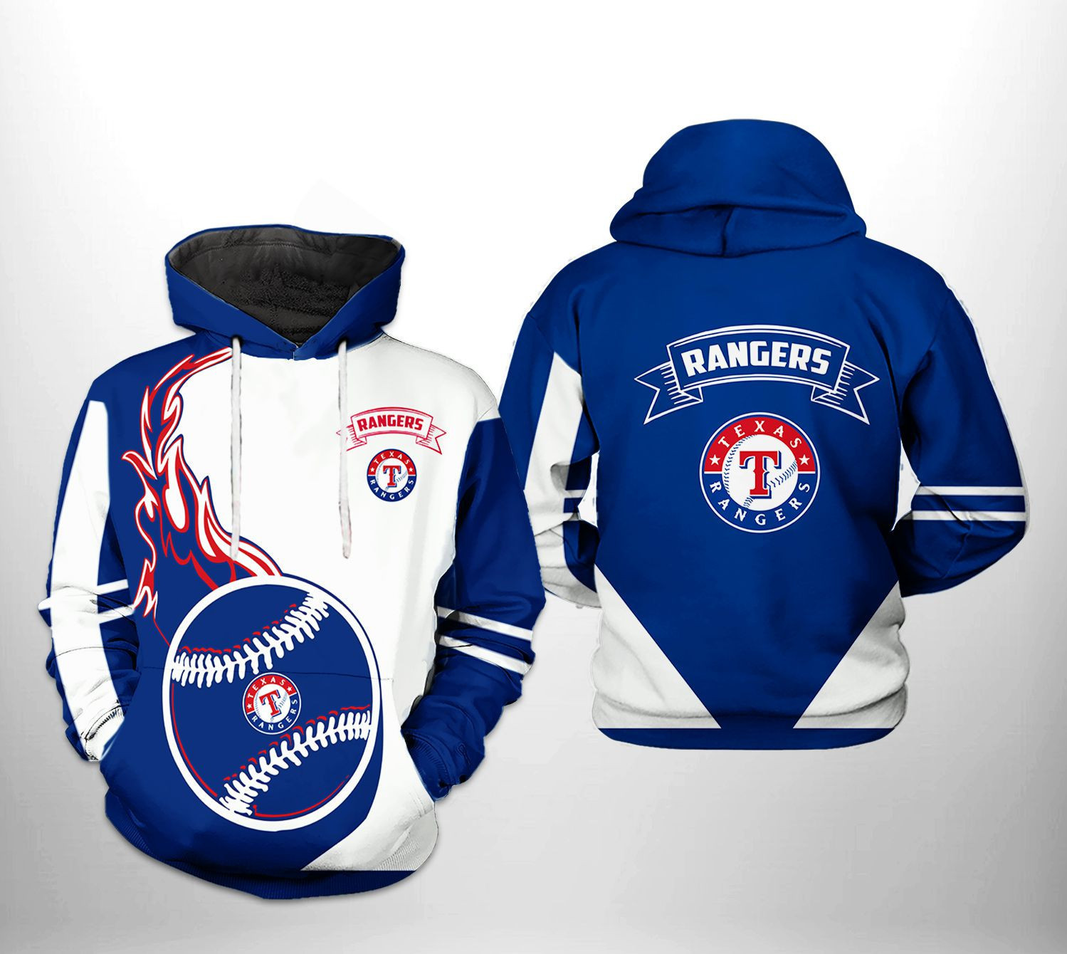 Texas Rangers MLB Classic 3D All Over Print Hoodie & Zip Hoodie