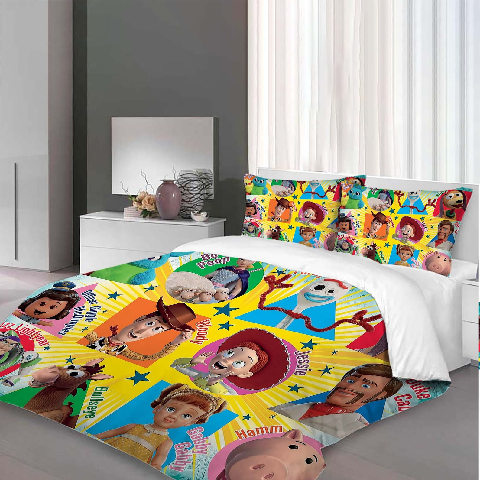 Toy Story Bedding Set DN Toys Names And Graphic Duvet Covers