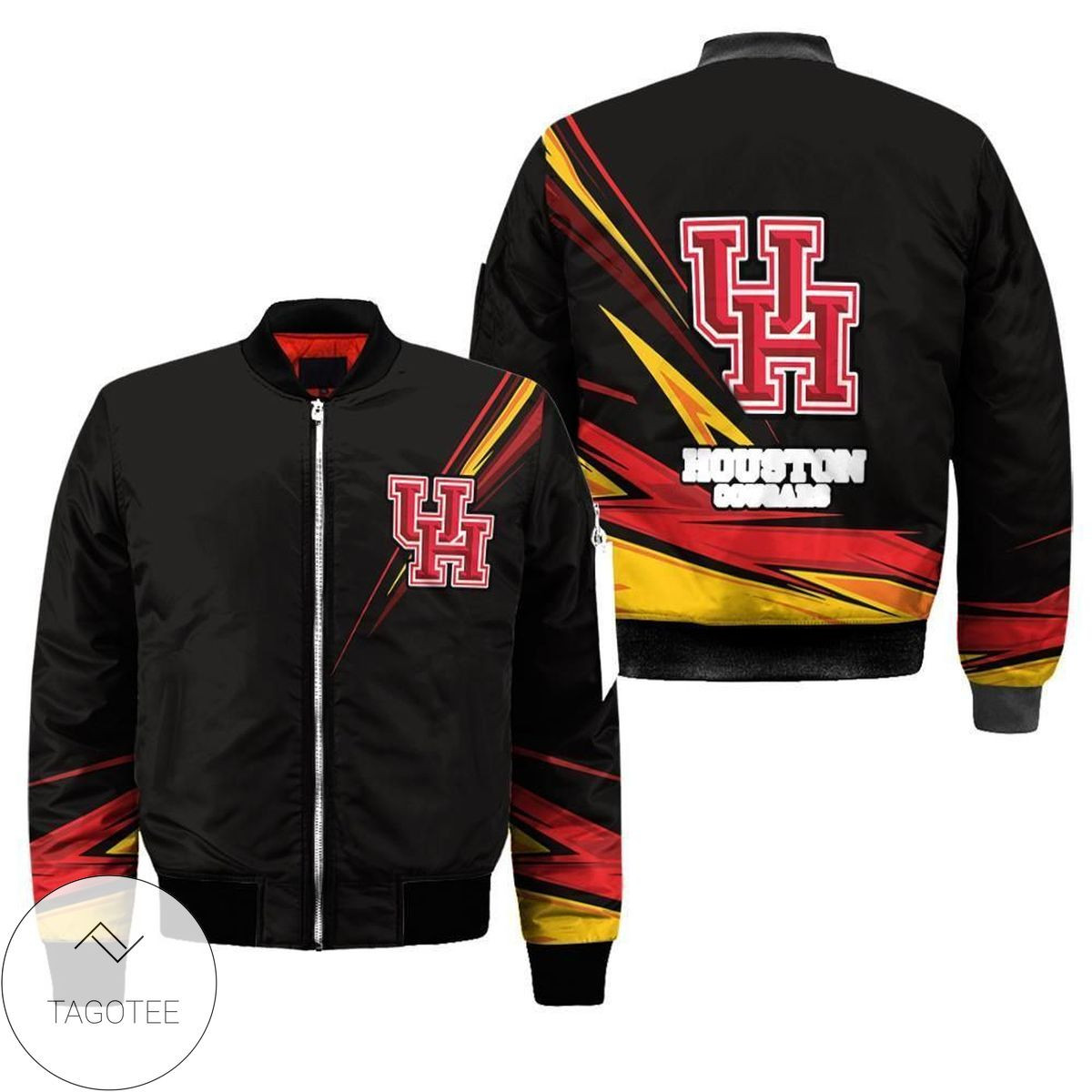 Houston Cougars Black Bomber Jacket