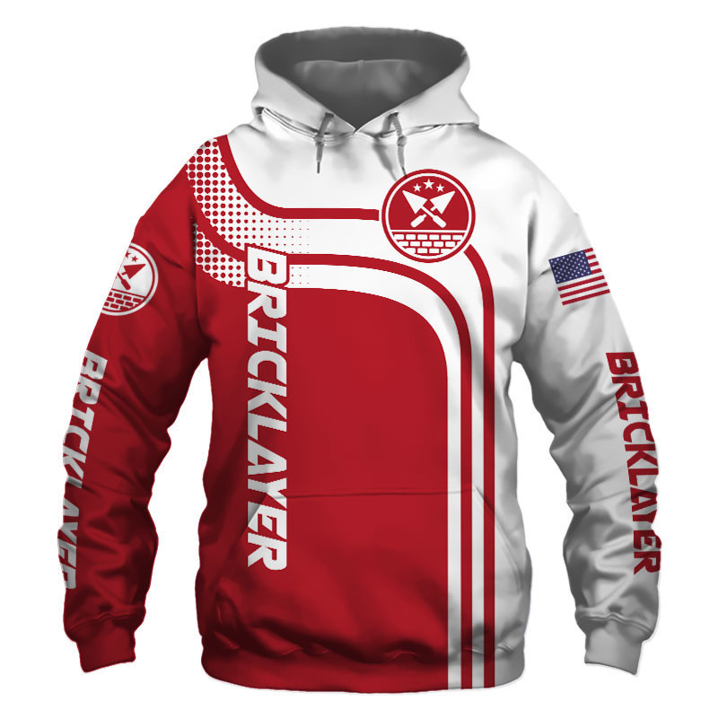 Bricklayer Red US Flag 3D All Over Print Hoodie & Zip Hoodie
