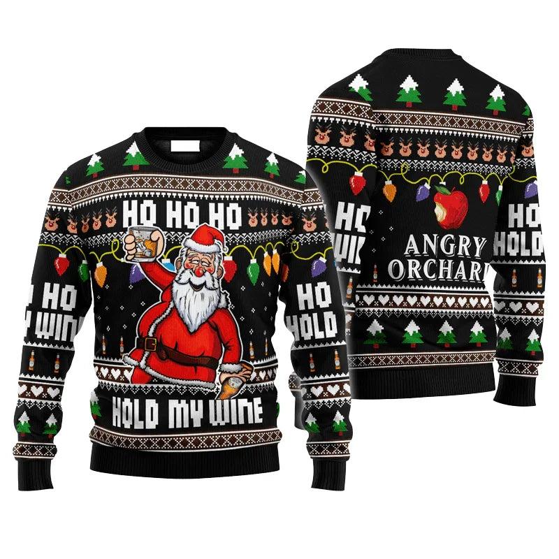 Angry Orchard Drunken Santa Ugly Christmas Sweater