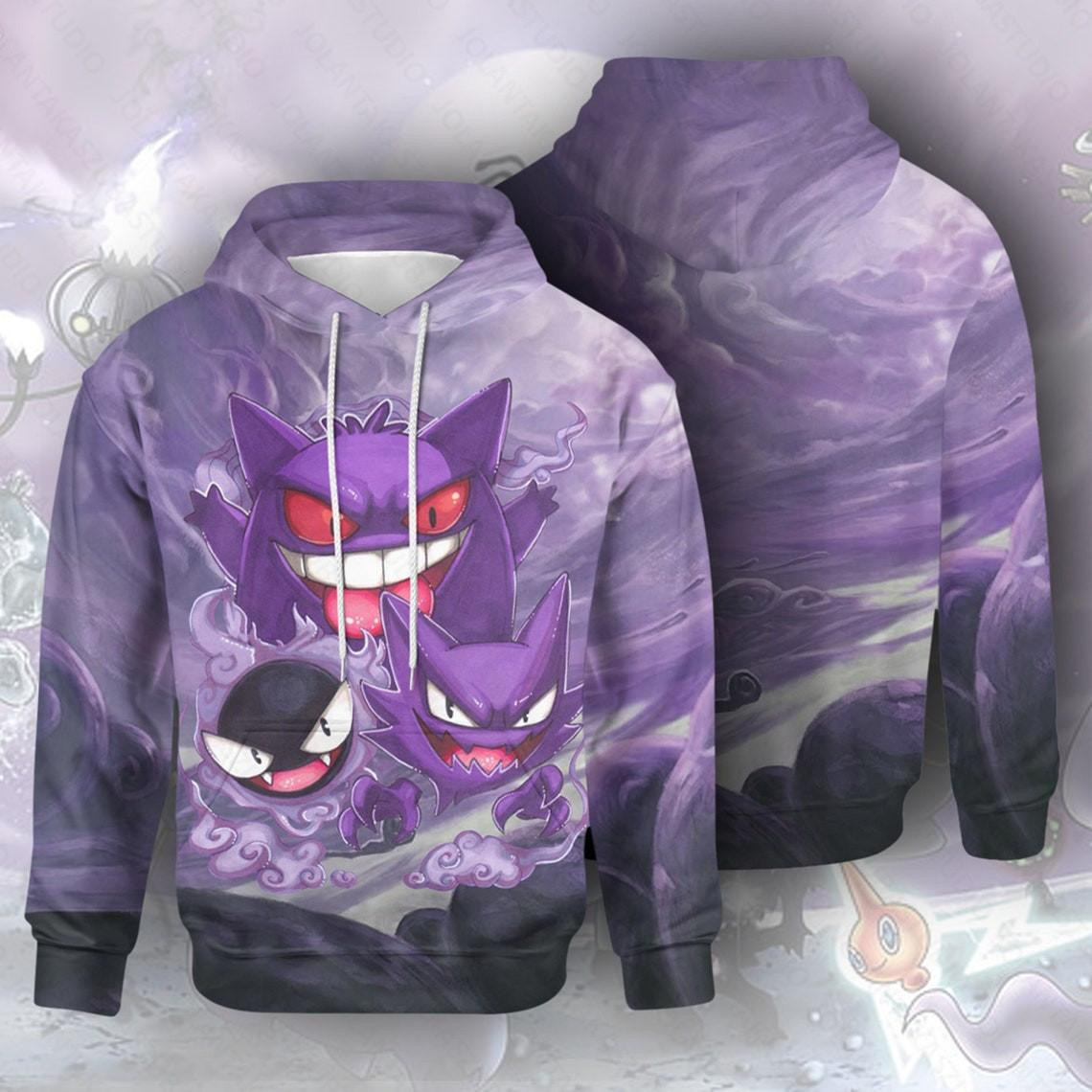 Pokemon Hoodie, Pokemon Gift For Fan, Pokemon Gift Ver8, Aop Hoodie