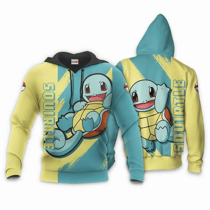 Pokemon Squirtle 3d Hoodie Zip Hoodie