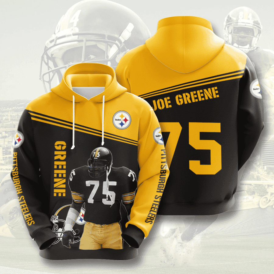 Pittsburgh Steelers Joe Greene 3D All Over Print Hoodie & Zip Hoodie
