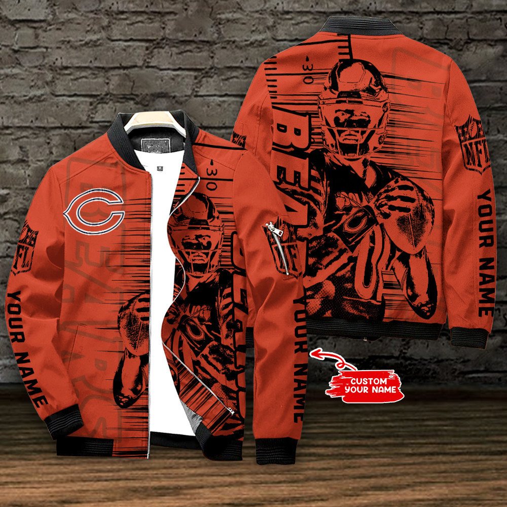 Chicago Bears Personalized Bomber Jacket BG783