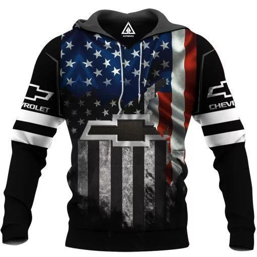 Chevrolet American Flag 3D All Over Print Hoodie & Zip Hoodie