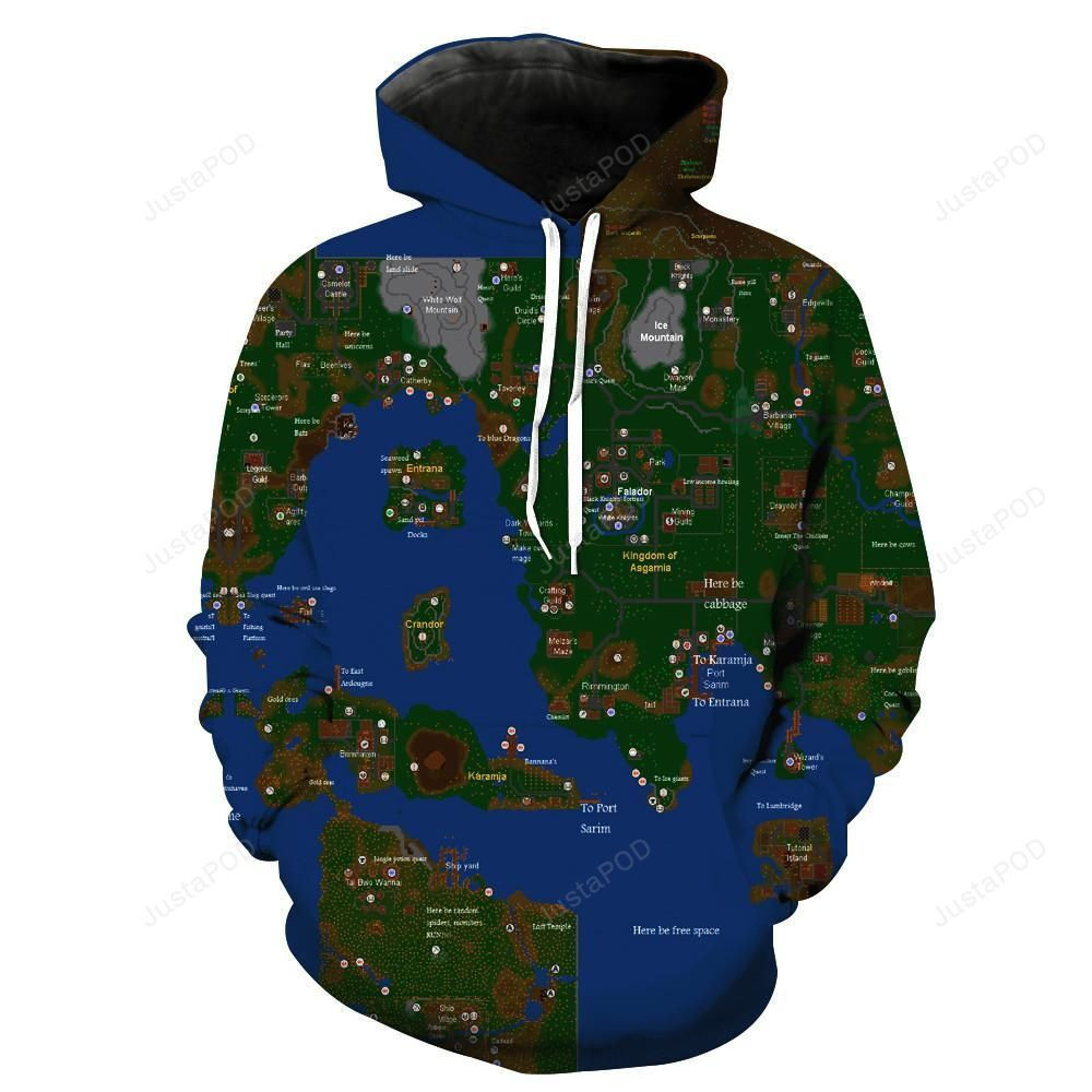 Runescape 3D All Over Print Hoodie & Zip Hoodie