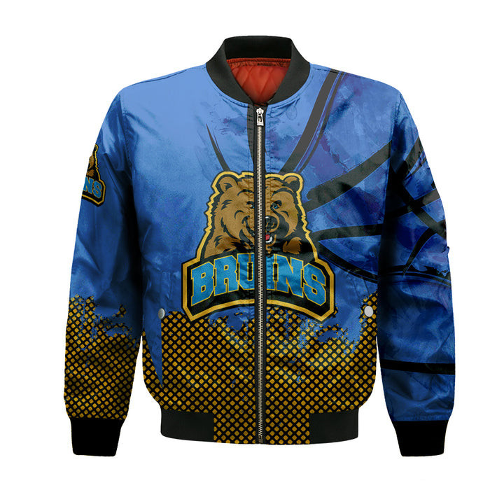 UCLA Bruins Custom Text Number Blue Gold Bomber Jacket V9
