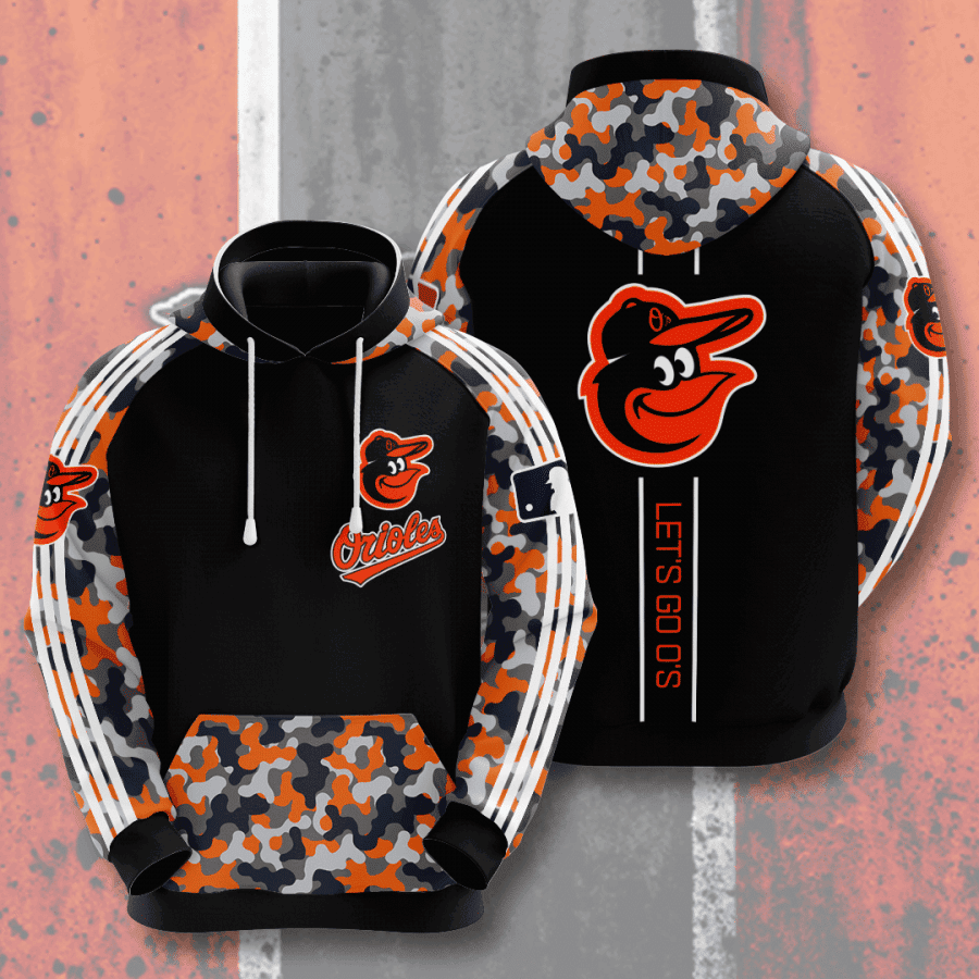 Baltimore Orioles 3D All Over Print Hoodie & Zip Hoodie