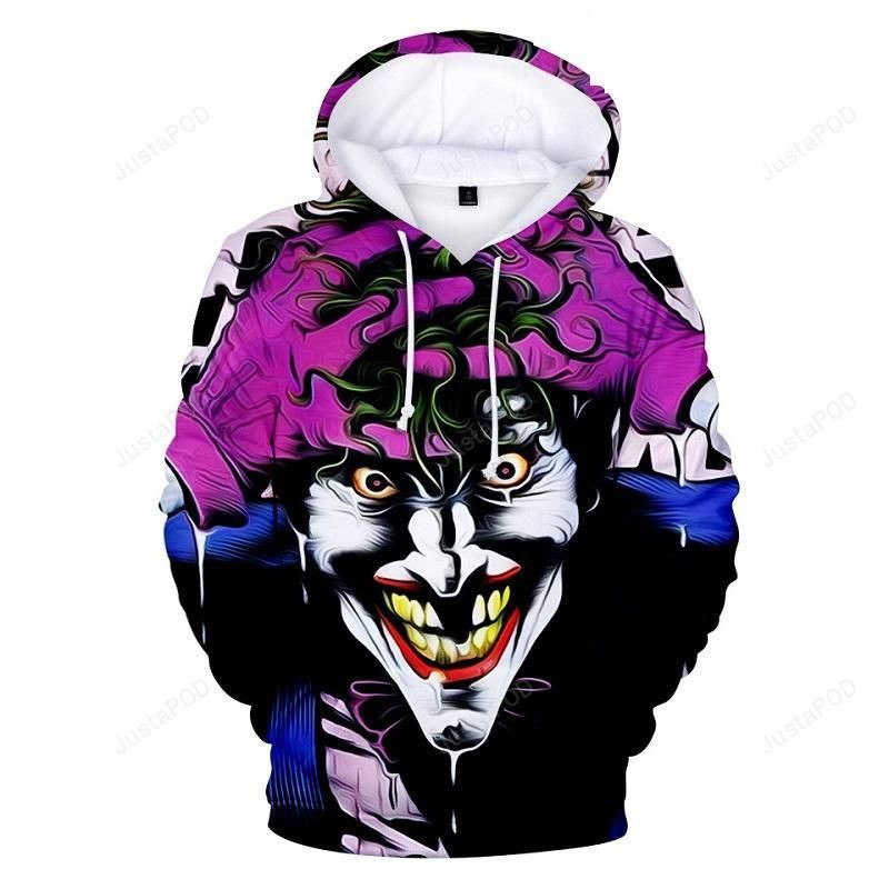 Unisex Haha Joker Crazy Grasping Hair 3D All Over Print Hoodie & Zip Hoodie