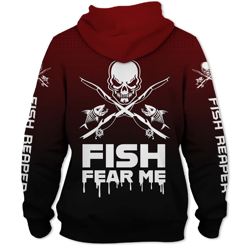 Fishing Fish Fear Me 3D All Over Print Hoodie & Zip Hoodie
