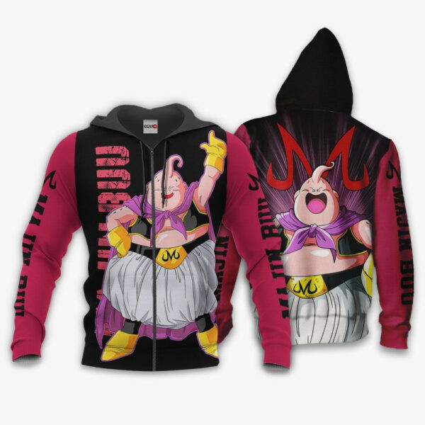 Fat Majin Buu Dragon Ball Z Anime 1k262 Cartoon Graphic Outfits Aop 3d Hoodie, Zip Hoodie 1292